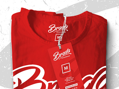 brada streetwear style cloth design handwrite handwritten red shirt street streetwear typography underground