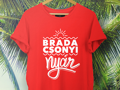 bradacsonyi summer clothes handletter lettering palmtree red shirt street streetwear summer typo