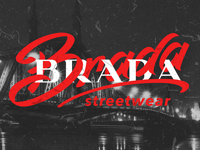 BRADABRADA typo logo brand clothing lettering logo shirt street streetwear typo wear