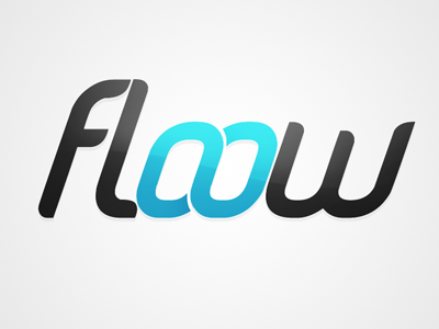 floow8 logo black blue eight flow logo silver simple