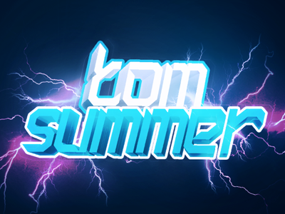 tom summer logo layout blue dark design energy flash layout lightning lights logo