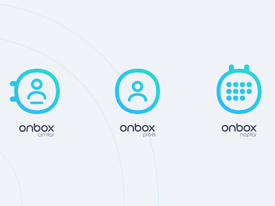 onbox sub-brand addressbook blue brand calendar circle logo mail profile sub sub brand