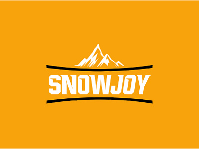 snowjoy logo branding brand branding hill logo orange responsive responsive logo snow typo typography
