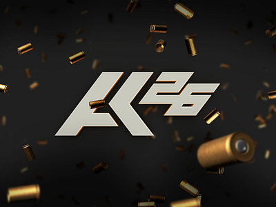 AK26 logo concept band branding concept dark gold gun hiphop logo music rap