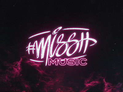 missh music logo branding band branding concept handletter handwrite hip hop lettering lettering art logo music pink rebrand rebranding song