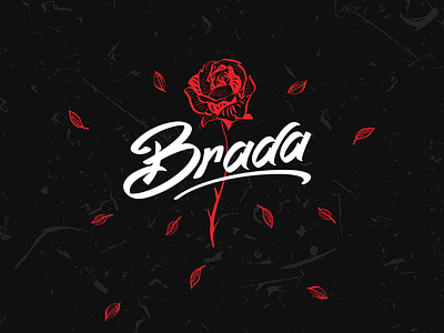 brada streetwear clothing collection 2019 brada clothing dark design flower illustration procreate red rose shirt design streetwear