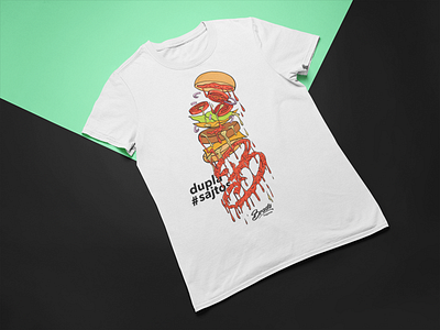 double cheese burger clothing design