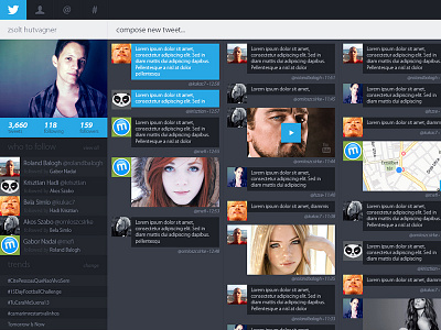 twitter redesign concept blue concept dark design layout redesign tweet twitter web