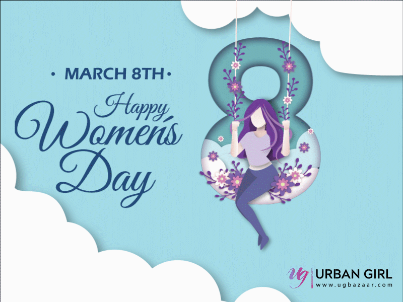 Womans day gif for Urban Girl branding design gif gif animation graphicdesign graphics illustration illustrator nepal