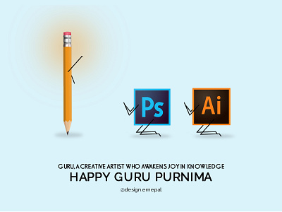 Happy Guru Purnima design graphicdesign graphics guru gurupurnima illustration illustrator nepal vector