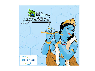 Krishna Janmasthami Post branding design graphicdesign graphics illustration illustrator janmashtami nepal nepali photography photoshop vector