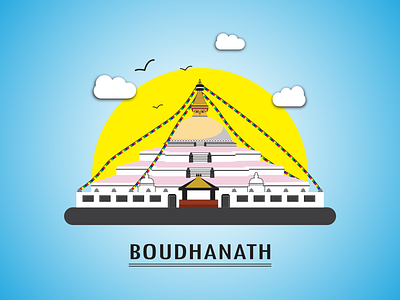 Boudhanath art design illustration illustrator vector