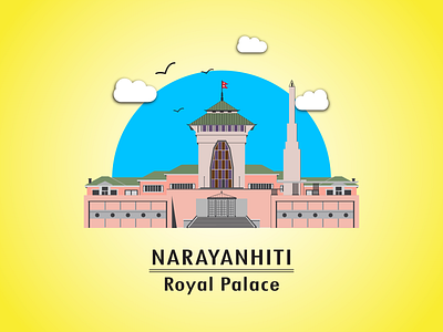 Narayanhiti Royal Palace/ Landmark of Nepal art design illustration illustrator photography vector