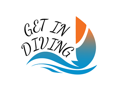 Get In Diving logo design illustration illustrator logo vector