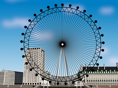 London Eye Illustration art design illustration illustrator photography vector