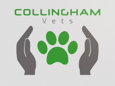 Collingham Vets - Preliminary animal branding clinic design flat graphic graphicdesign graphicdesigner logo logodesign logodesigner logos paw pet veterinary vets