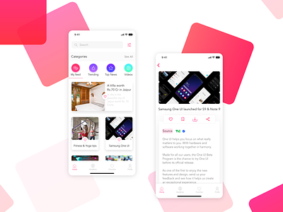 News App UI Design app design ios ios app news news app news design news feed news portal ui ui desgin