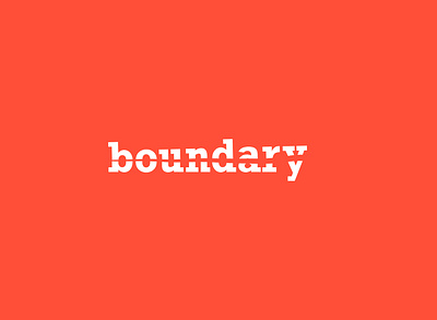 boundary | Logo branding design icon illustration illustrator lettering logo minimal typography vector