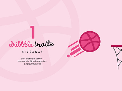 Dribbble invite giveaway design dibbble dribbble invite giveway illustration invitation invite logo minimal typography