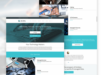 Tier 1 Techs design layout managed services marketing msp ui web webdesign website