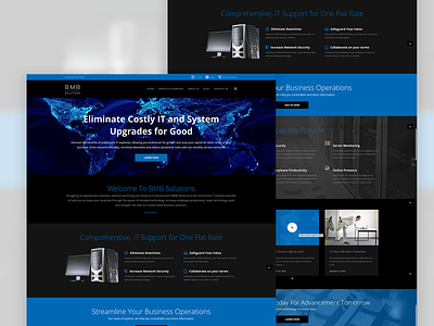 BMB Solutions design layout managed services marketing msp ui web webdesign website