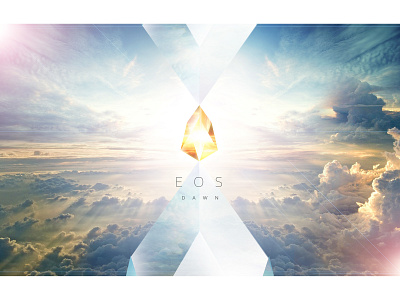 EOS DAWN ad banner adobephotoshop collages cryptocoin graphicdesign printdesign