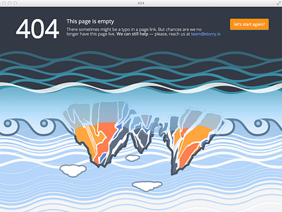 404 Disaster 400 404 error error page illustration mountains ocean storry storryapp vector water web