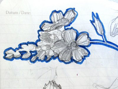 Flower Copy copy drawing drawn flower hand leuchttrum leuchttrum1917 munich münchen painting pencil sketch
