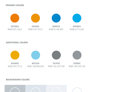 Color guide app branding color guide color palette colors design mobile style guide styles system ui web
