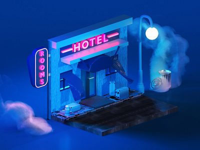 Midnight Hotel c4d