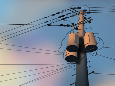 Electric Pole affinity designer illustration