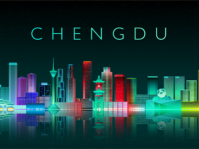 illustration of Chengdu