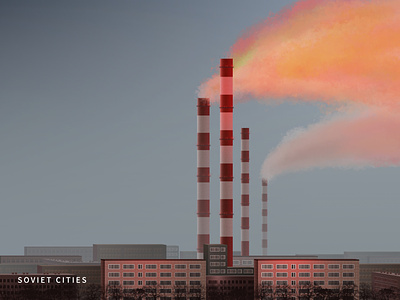 Soviet Cities 02 Cooling Tower affinity designer illustration soviet