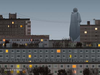 Soviet Cities 05 Alyosha Monument affinity designer illustration