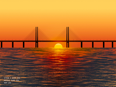 Bridge Over Sea illustration affinity designer