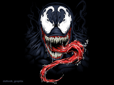 We are Venom apparel design artwork avangers carnage cartoon character comic art comic book comics digital art graphic design horror art illustration marvel marvelcomics mascot merch spiderman symbiote vector art venom