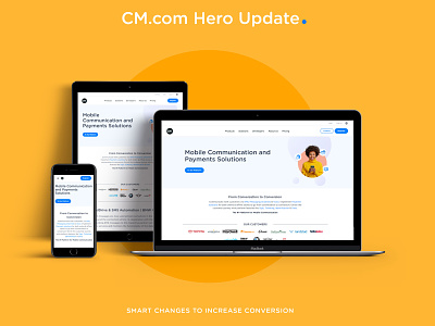 CM.com Hero Update branding conversion rate optimization design webdesign webdesigns
