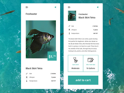 Fish Shopping design ecommerce ecommerce app ecommerce shop fish mobile web design
