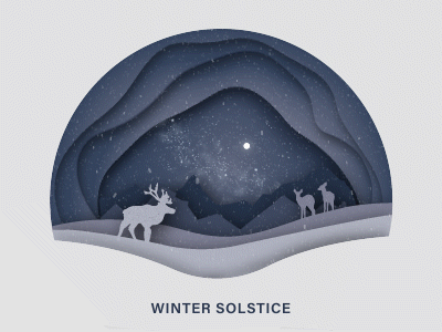 Winter Snow Globe animation christmas christmas card design flat forest holiday holiday card holiday design illustration motion motion design motion graphics paper snow vector winter