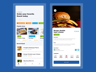 O' Snack Order - Order Food Mobile App app design design ui uidesign