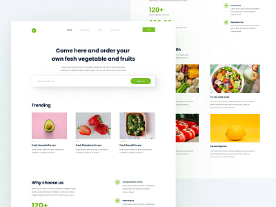 VegeFruits - vegetable and fruits ordering website design ui uidesign web design