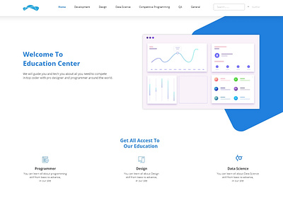 Home Page Education Center design ui uidesign web design