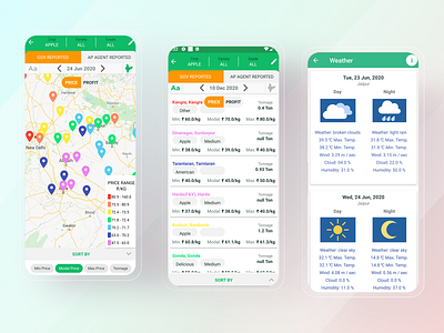 AgriTech App Crop Prices & Weather android android app android app design android design app app design app ui app ux design ios ios app mobile mobile app mobile app design mobile design mobile ui ui uidesign uiux ux