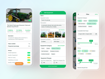 AgriTech App Rent Machine android android app android app design android design app app design app ui app ux design ios ios app mobile mobile app mobile app design mobile design mobile ui ui uidesign uiux ux