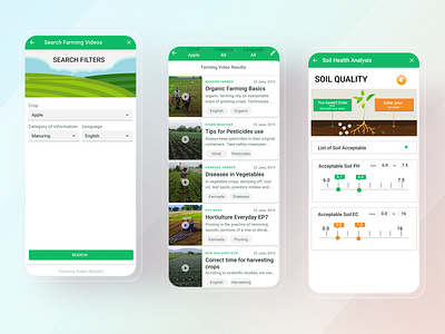 AgriTech App Farming Videos & Soil Analysis