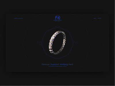 Jewelry web site design | UI black blue dark design dimond first first screen gold interface jewerly landing main noise rich screen ui