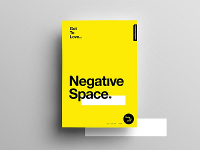Negative Space Poster dailyui design design thinking graphic design grid guides illustration negative negative space typography