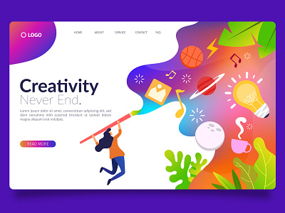 Creativity Web Page by Tushar Pathak on Dribbble