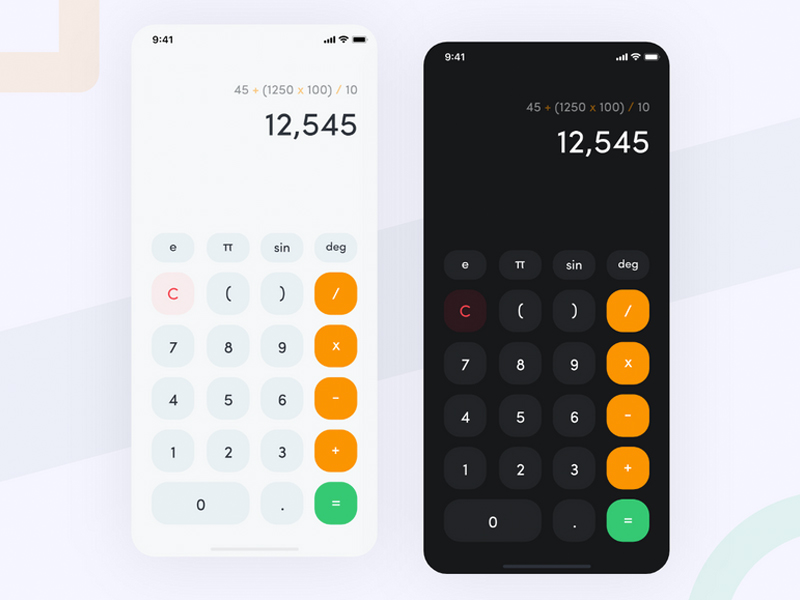 Calculator Design by Tushar Pathak on Dribbble