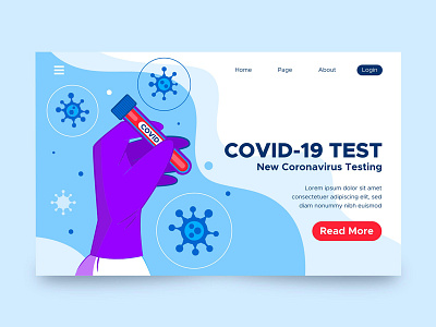 COVID-19 Landing Page covid 19 design design thinking graphic design grid guides illustration landing page typography ui ux